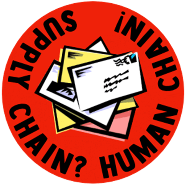 Supply chain? Human chain! badge
