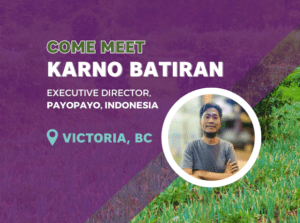 Poster of an event with Karno Batiran in Victoria, BC
