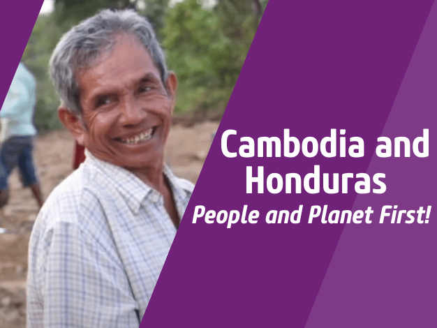 Video image: People and Planet First! Cambodia and Honduras