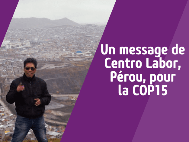 Image de la vidéo : Un message de Centro Labor, Pérou, pour la COP15