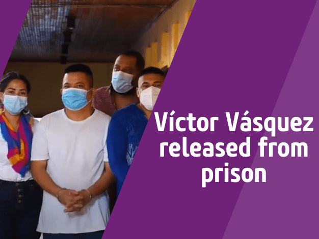 Video image: Víctor Vásquez released from prison