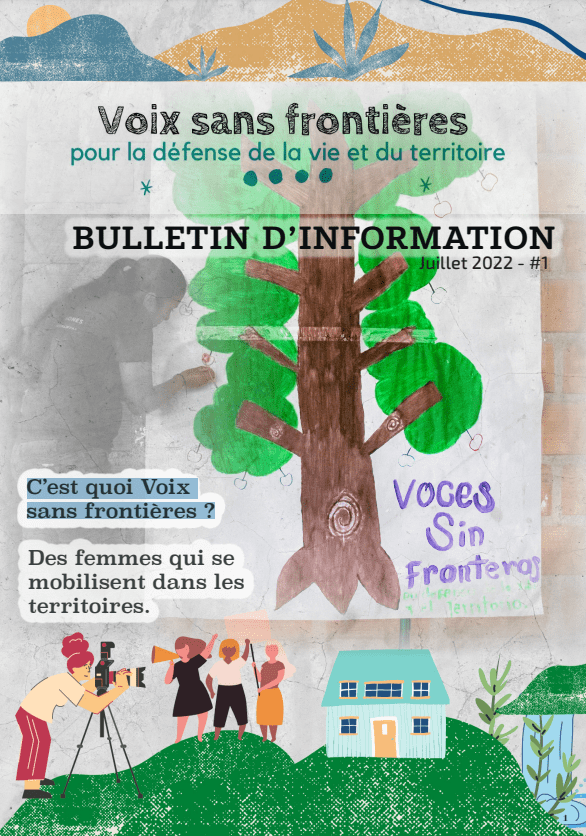 Page couverture du bulletin d'information Voix sans frontière #1