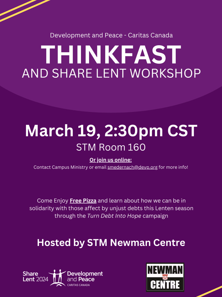 Thinkfast Share Lent Workshop Poster - U of S