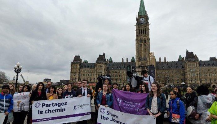 Speak truth to power! These Ontario Catholic school students conducted advocacy work on Parliament Hill!